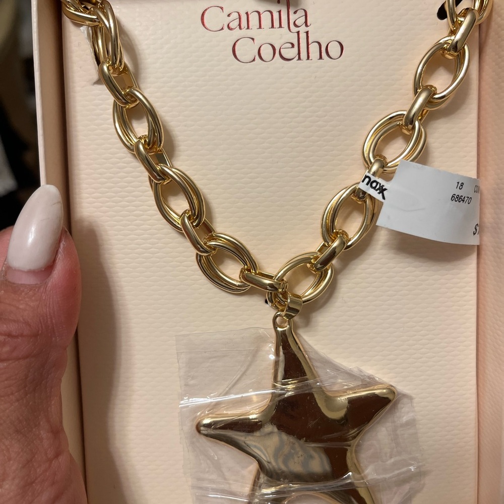 Camila Coelho Gold Chain Necklace with Star Charm